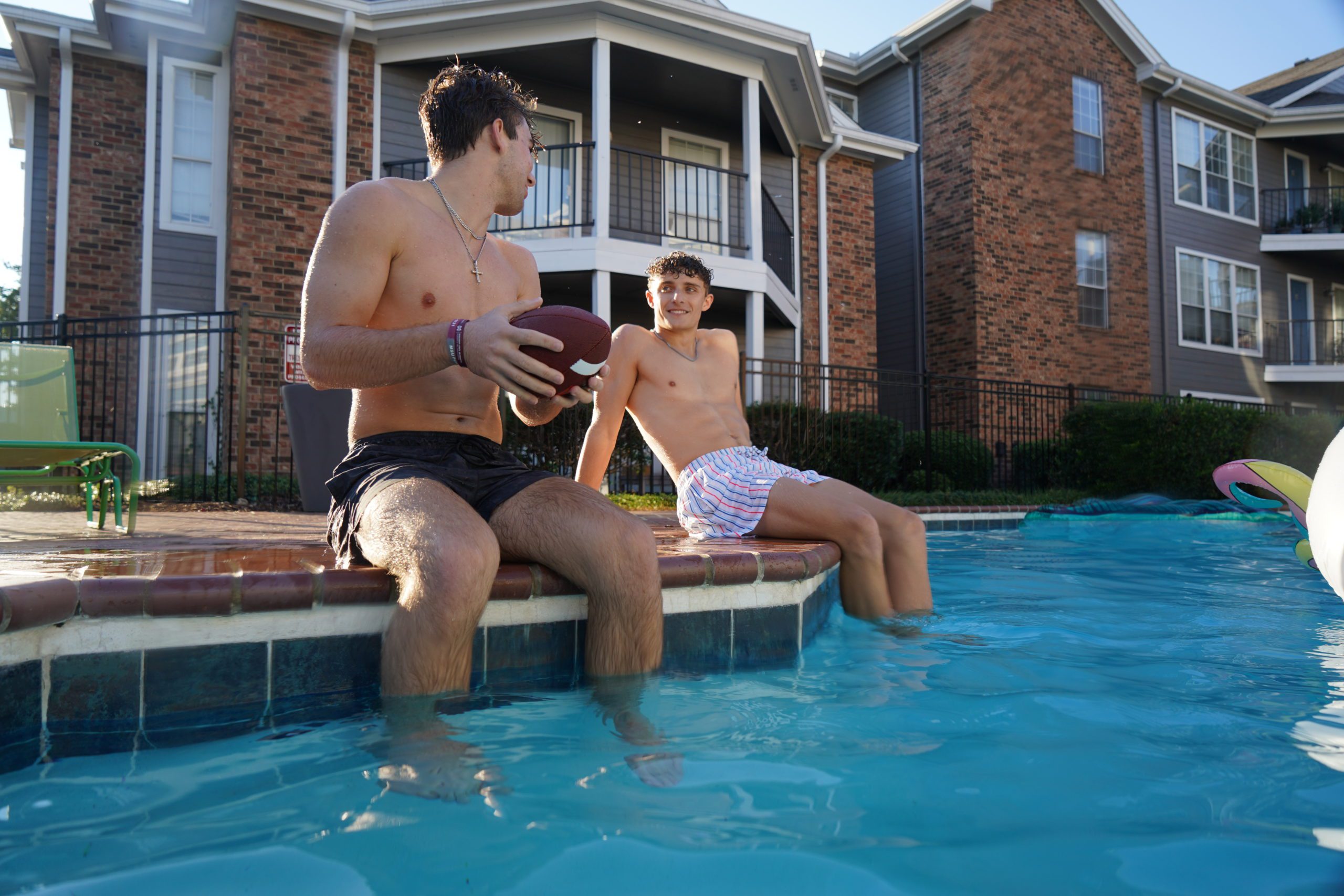 DSC05002 Mississippi State University Students in Starkville at The Pool near The Social Block and Townhomes